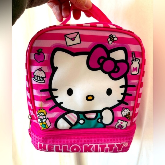 Hello Kitty by Sanrio Insulated Lunch Bag Soft Sided Dual Compartments - Picture 1 of 5